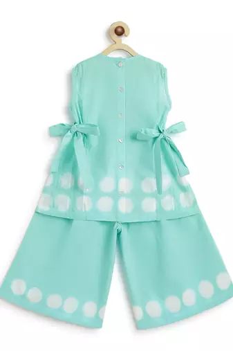 Blue plain cotton co ord set