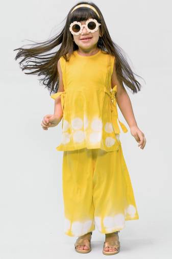 Yellow plain cotton co ord set