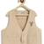 Beige embroidered cotton waistcoat set
