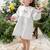 White embroidered cotton co ord set