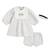 White embroidered cotton co ord set