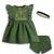 Green embroidered cotton co ord set