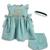 Blue embroidered cotton co ord set