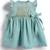 Blue embroidered cotton co ord set