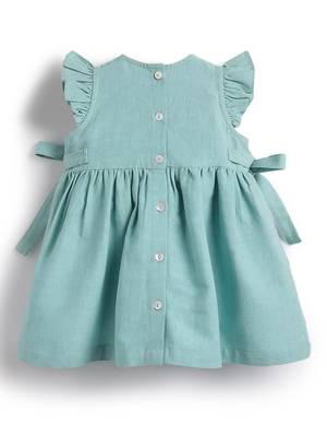 Blue embroidered cotton co ord set 4