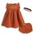 Orange embroidered cotton co ord set