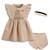 Beige embroidered cotton co ord set