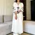 Off White Embroidered South Cotton Kurta and Pant Set