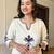 Off White Embroidered South Cotton Kurta and Pant Set