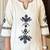 Off White Embroidered South Cotton Kurta and Pant Set