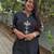 Black Embroidered South Cotton Kurta and Pant Set