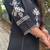 Black Embroidered South Cotton Kurta and Pant Set
