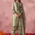 Beige georgette embroidered salwar suit