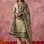 Beige georgette embroidered salwar suit