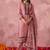 Light pink georgette embroidered salwar suit
