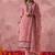 Light pink georgette embroidered salwar suit