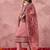 Light pink georgette embroidered salwar suit