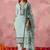 Sky blue georgette embroidered salwar suit