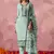 Sky blue georgette embroidered salwar suit