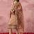 Light orange georgette embroidered salwar suit