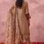 Light orange georgette embroidered salwar suit