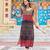 Black rayon badhni print kutchi gamthi work navratri kurti