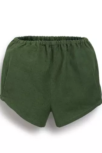 Green embroidered cotton co ord set