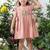 Pink embroidered cotton co ord set