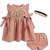 Pink embroidered cotton co ord set