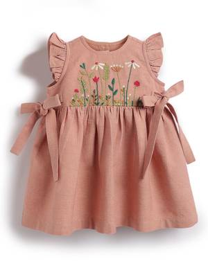 Pink embroidered cotton co ord set 3