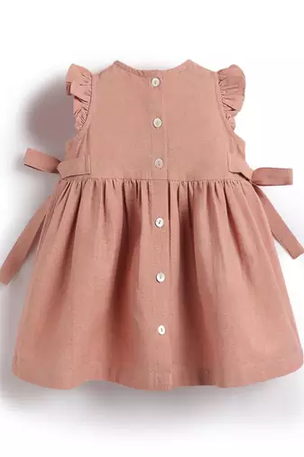 Pink embroidered cotton co ord set