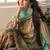 Multi embroidery printed & aari gota patti work creap silk straight palazzo suit