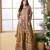 Multi embroidery printed & aari gota patti work creap silk straight palazzo suit