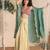 Rani pink embroidery zari & printed jacket work chinnon silk  blouse dhoti suit
