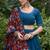teal Cotton Chaniya Choli with Gota Patti Finish
