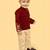 Maroon velvet shantoon embroidered zara blossom shirt pants for boys
