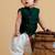 Green handloom cotton shantoon plain emerald set kurta with dhoti for boys