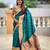 Rama silk blend saree with paithani rich weaved pallu and blouse