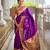 Magenta silk blend saree with paithani rich weaved pallu and blouse