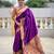 Magenta silk blend saree with paithani rich weaved pallu and blouse
