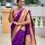 Magenta silk blend saree with paithani rich weaved pallu and blouse