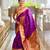 Purple silk blend saree with paithani rich weaved pallu and blouse