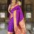 Purple silk blend saree with paithani rich weaved pallu and blouse