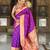 Purple silk blend saree with paithani rich weaved pallu and blouse