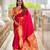 Rani pink silk blend saree with paithani rich weaved pallu and blouse