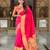 Rani pink silk blend saree with paithani rich weaved pallu and blouse