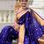 Violet silk blend saree with paithani rich weaved pallu and blouse