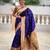 Violet silk blend saree with paithani rich weaved pallu and blouse