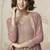 Peach georgette embroidered designer plazzo suit