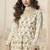 Off white georgette embroidered designer plazzo suit